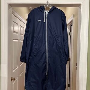 EUC Speedo Unisex Team Parka Coat Jacket Navy Blue Size SMALL